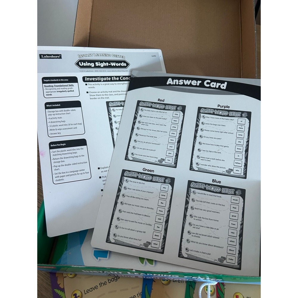 Lakeshore Using Sight Words Educational Learning Activity - Picture 6 of 7